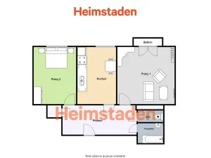 Pronájem bytu 2+1, Ostrava - Poruba, Opavská, 51 m2
