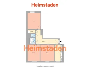 Pronájem bytu 3+1, Ostrava - Poruba, Opavská, 72 m2