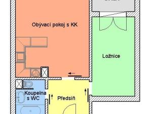 Pronájem bytu 2+kk, Praha - Černý Most, Kpt. Stránského, 41 m2