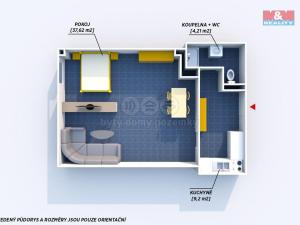 Pronájem bytu 1+kk, Strašice, 51 m2