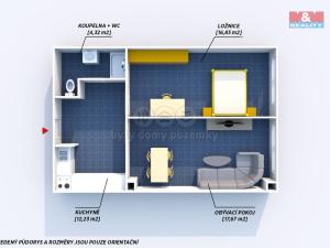 Pronájem bytu 2+kk, Strašice, 51 m2