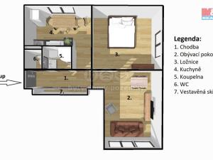 Prodej bytu 2+1, Praha - Strašnice, Michelangelova, 49 m2