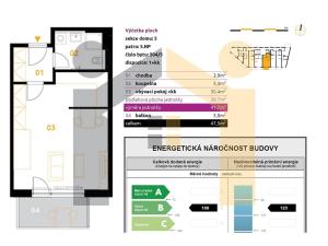 Pronájem bytu 1+kk, Praha - Modřany, Soukalova, 46 m2