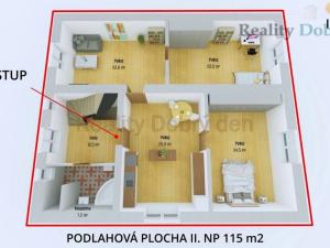 Pronájem bytu 4+kk, Velké Heraltice - Tábor, 115 m2