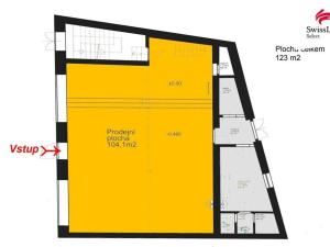 Pronájem obchodního prostoru, Kolín, Politických vězňů, 123 m2