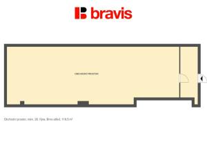 Pronájem obchodního prostoru, Brno - Bystrc, náměstí 28. dubna, 119 m2