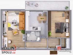 Prodej bytu 2+1, Nemanice, 59 m2