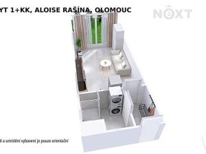 Pronájem bytu 1+kk, Olomouc, Aloise Rašína, 28 m2