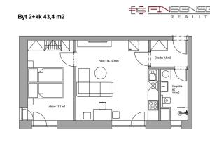 Pronájem bytu 2+kk, Kladno, Pavlisova, 45 m2