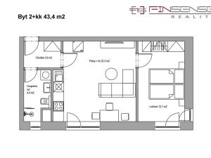 Pronájem bytu 2+kk, Kladno, Pavlisova, 45 m2