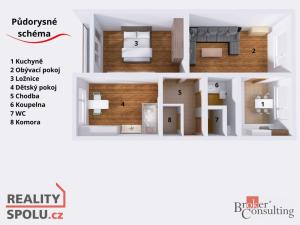 Pronájem bytu 3+1, Jablonec nad Nisou, Budovatelů, 78 m2