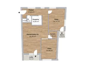 Pronájem bytu 3+kk, Praha - Záběhlice, Záběhlická, 74 m2