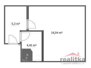 Pronájem bytu 1+kk, Opava - Předměstí, Rooseveltova, 30 m2