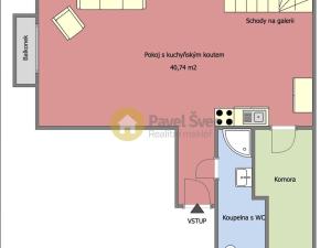 Pronájem bytu 1+kk, Strakonice - Přední Ptákovice, Hraniční, 61 m2