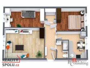 Prodej bytu 3+1, Planá, Fučíkova, 65 m2