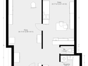 Pronájem bytu 2+kk, Brno, Slunečná, 53 m2