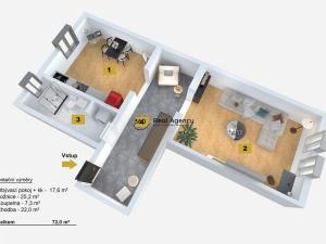 Prodej bytu 2+kk, Praha - Smíchov, Malátova, 67 m2