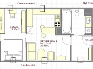 Pronájem bytu 2+kk, Jesenice, Příčná II., 45 m2