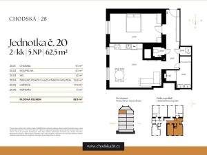 Prodej bytu 2+kk, Praha - Vinohrady, Chodská, 63 m2