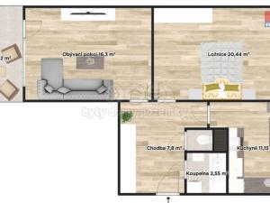 Prodej bytu 2+1, Milovice - Mladá, Průběžná, 59 m2