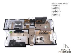 Prodej bytu 3+1, Morkovice-Slížany, Kolaříkova, 73 m2