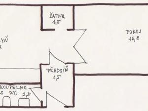 Pronájem bytu 1+1, Praha - Žižkov, Hartigova, 40 m2