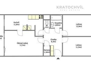Prodej bytu 3+1, Praha - Vršovice, K Botiči, 74 m2