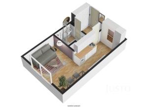 Pronájem bytu 1+kk, Jablonec nad Nisou, Na Vršku, 28 m2