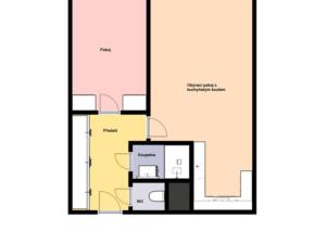 Pronájem bytu 2+kk, Praha - Kamýk, Pavlíkova, 44 m2