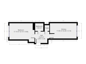 Pronájem bytu 2+kk, Praha - Michle, Mezipolí, 46 m2