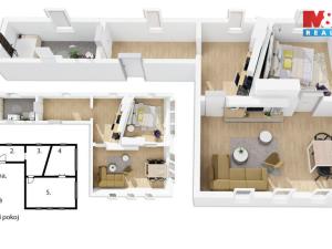 Prodej bytu 2+1, Praha - Kyje, Lipnická, 75 m2