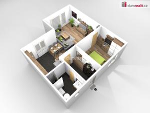 Pronájem bytu 2+1, Neratovice - Lobkovice, Růžová, 56 m2