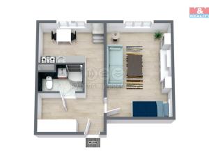 Pronájem bytu 1+1, Horní Slavkov, Poštovní, 35 m2