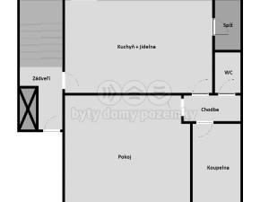 Pronájem bytu 2+kk, Pardubice - Cihelna, Kunětická, 58 m2