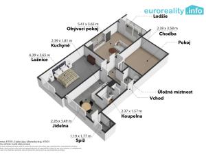 Prodej bytu 3+1, Česká Lípa, Větrná, 82 m2