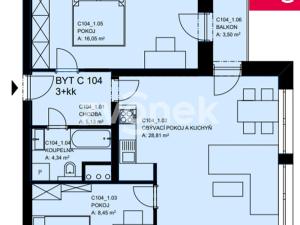 Pronájem bytu 3+kk, Fryšták - Horní Ves, Komenského, 63 m2