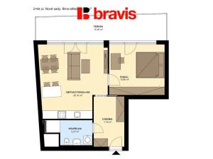 Pronájem bytu 2+kk, Brno - Staré Brno, Nové sady, 55 m2
