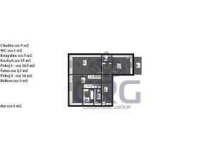 Pronájem bytu 2+1, Hrušovany u Brna, Sídliště, 61 m2