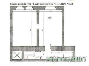 Pronájem bytu 2+kk, Praha - Vysočany, Freyova, 44 m2