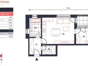 Pronájem bytu 2+kk, Praha - Nusle, Muzikova, 57 m2