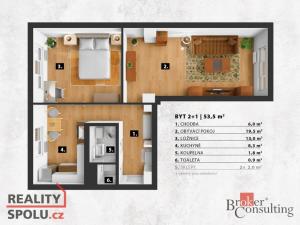 Prodej bytu 2+1, Praha - Modřany, Klostermannova, 53 m2