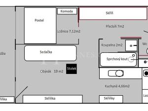Pronájem bytu 2+kk, Praha - Střížkov, Vysočanská, 42 m2