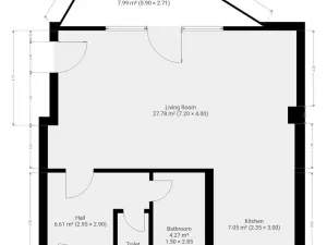 Pronájem bytu 1+kk, Praha - Horní Počernice, Běchorská, 48 m2