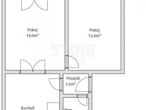 Prodej bytu 2+1, Hulín, Sadová, 50 m2
