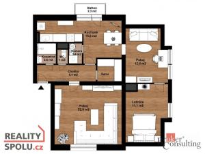 Pronájem bytu 3+1, Slavičín, Na Zastávce, 75 m2