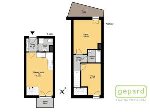 Pronájem bytu 2+kk, Brandýs nad Labem-Stará Boleslav - Brandýs nad Labem, Vrábská, 51 m2