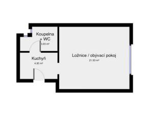 Pronájem bytu 1+1, Praha - Nusle, U Pernštejnských, 29 m2