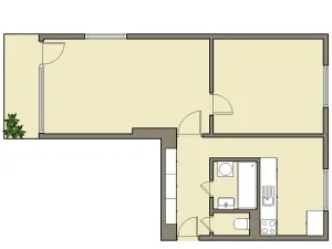 Pronájem bytu 2+1, Ivančice, Okružní, 53 m2