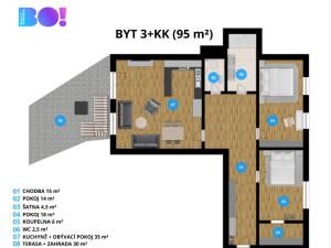 Pronájem bytu 3+kk, Ostrava, Na Prádle, 95 m2