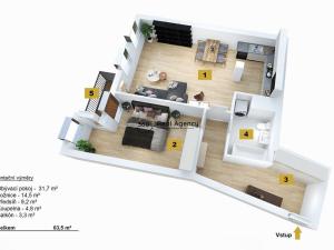 Prodej bytu 2+kk, Praha - Žižkov, Kališnická, 67 m2